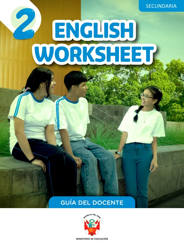 2do. English Worksheet: Guía del docente. 2do. secundaria (MINEDU) PDF 1 Portada de 2do. English Worksheet: Guía del docente. 2do. secundaria - Guías docentes - MINEDU