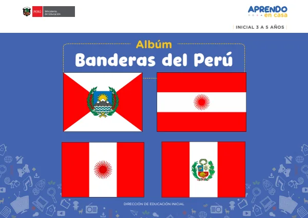 Álbum: Banderas del Perú. Inicial 3 a 5 años (MINEDU) PDF 1 Portada de Álbum: Banderas del Perú. Inicial 3 a 5 años - MINEDU