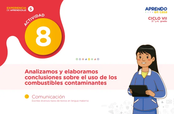 Analizamos y elaboramos conclusiones sobre el uso de los combustibles contaminantes (MINEDU) PDF 1 Portada de Analizamos y elaboramos conclusiones sobre el uso de los combustibles contaminantes - Secundaria - MINEDU