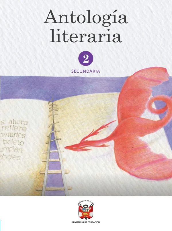 Antología literaria 2, secundaria (MINEDU) PDF 1 Portada de Antología literaria 2, secundaria - MINEDU