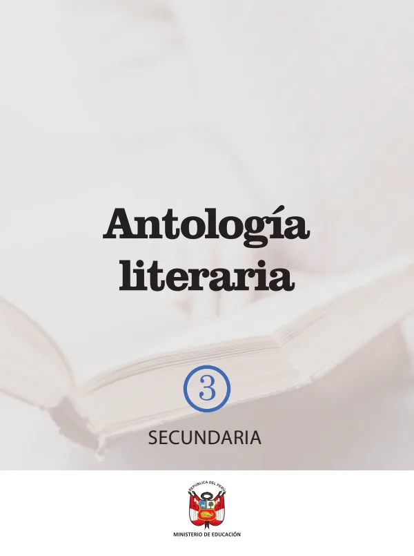 Antología Literaria 3 - 3.° grado de Secundaria (MINEDU) PDF 1 Portada de Antología Literaria 3 - 3.° grado de Secundaria - MINEDU