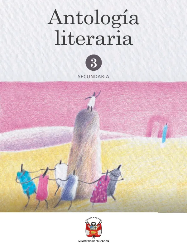 Antología literaria 3, secundaria (MINEDU) PDF 1 Portada de Antología literaria 3, secundaria - MINEDU
