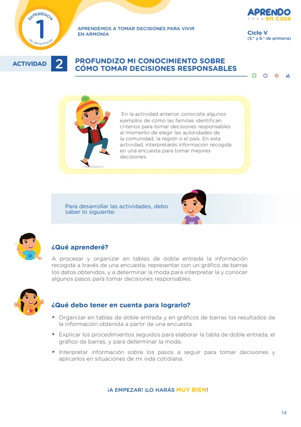 Aprendemos a tomar decisiones para vivir en armonía - Primaria (MINEDU) PDF 1 Portada de Aprendemos a tomar decisiones para vivir en armonía - Primaria - MINEDU