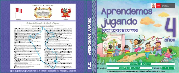 Aprendemos jugando: cuaderno de trabajo, 4 años · 2016 (MINEDU) PDF 1 Portada de Aprendemos jugando: cuaderno de trabajo, 4 años · 2016 - MINEDU