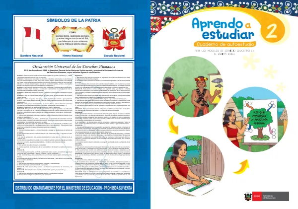 Aprendo a estudiar 2: Cuaderno de autoestudio - 2.° grado de Secundaria (MINEDU) PDF 1 Portada de Aprendo a estudiar 2: Cuaderno de autoestudio - 2.° grado de Secundaria - MINEDU