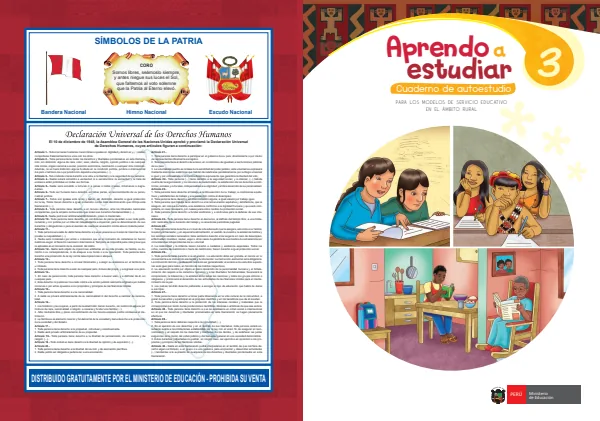 Aprendo a estudiar 3: Cuaderno de autoestudio - 3.° grado de Secundaria (MINEDU) PDF 1 Portada de Aprendo a estudiar 3: Cuaderno de autoestudio - 3.° grado de Secundaria - MINEDU