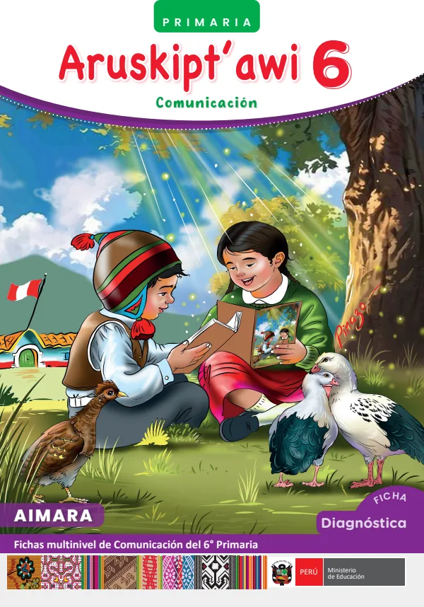 Aruskipt'awi 6 - Aymara: fichas multinivel de Comunicación del 6° Primaria - Aimara (MINEDU) PDF 1 Portada de Aruskipt'awi 6 - Aymara: fichas multinivel de Comunicación del 6° Primaria - Aimara - MINEDU