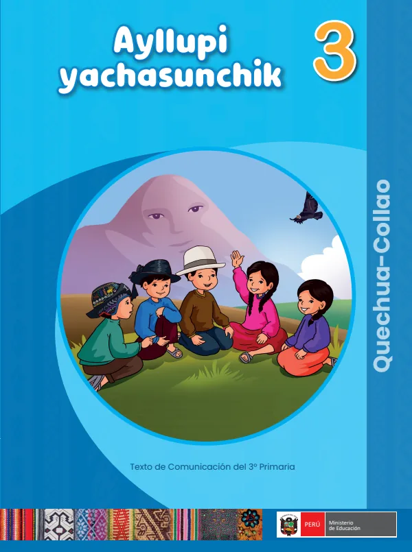 Ayllupi Yachasunchik - 3 - Quechua-Collao: Texto de Comunicación del 3 Primaria (MINEDU) PDF 1 Portada de Ayllupi Yachasunchik - 3 - Quechua-Collao: Texto de Comunicación del 3 Primaria - MINEDU