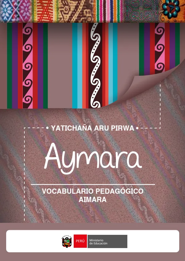 Biblioteca Aimara - item 55 vocabulario aymara (MINEDU) PDF 1 Portada de Biblioteca Aimara - item 55 vocabulario aymara - Educación Intercultural Bilingüe (EIB) - MINEDU