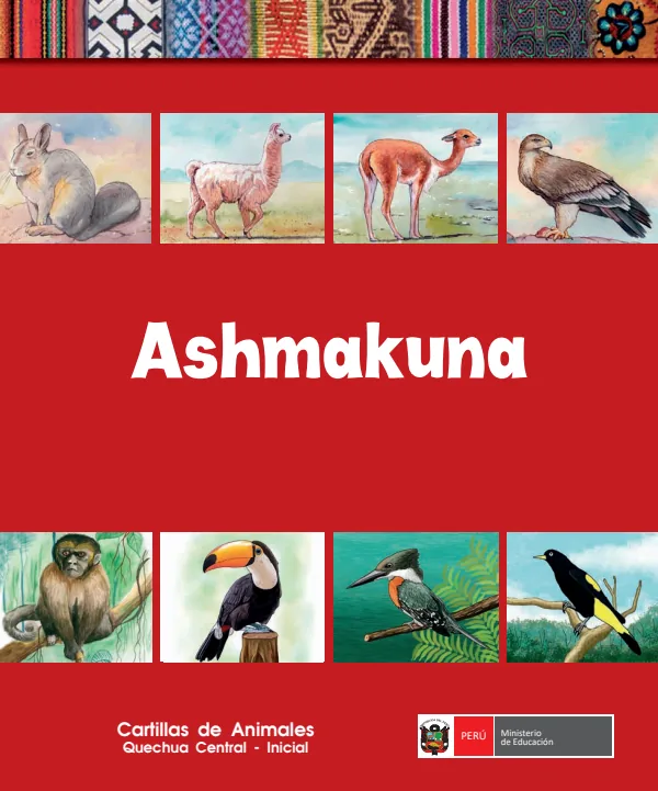 Biblioteca Quechua Central - cartillas animales quechua central (MINEDU) PDF 1 Portada de Biblioteca Quechua Central - cartillas animales quechua central - Educación Intercultural Bilingüe (EIB) - MINEDU