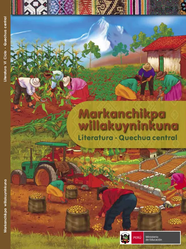 Biblioteca Quechua Central - literaratura quechua central (MINEDU) PDF 1 Portada de Biblioteca Quechua Central - literaratura quechua central - Educación Intercultural Bilingüe (EIB) - MINEDU
