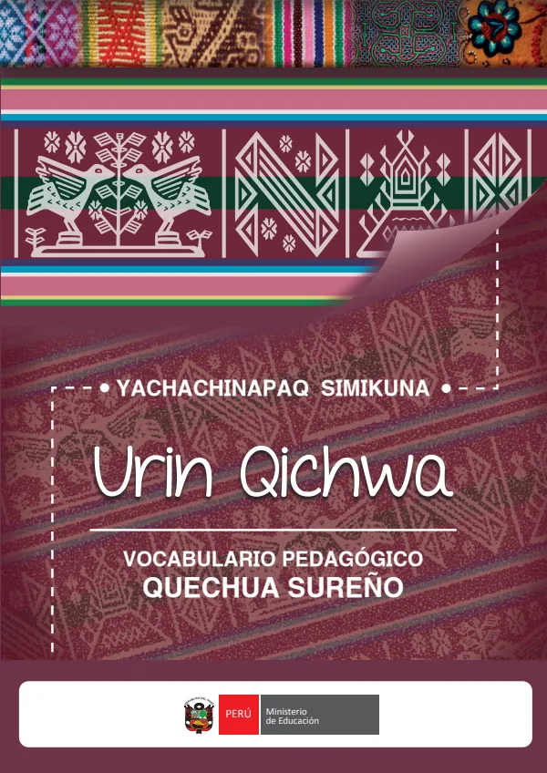 Biblioteca Quechua Sureño - vocabulario pedinaria qechua sureño (MINEDU) PDF 1 Portada de Biblioteca Quechua Sureño - vocabulario pedinaria qechua sureño - Educación Intercultural Bilingüe (EIB) - MINEDU