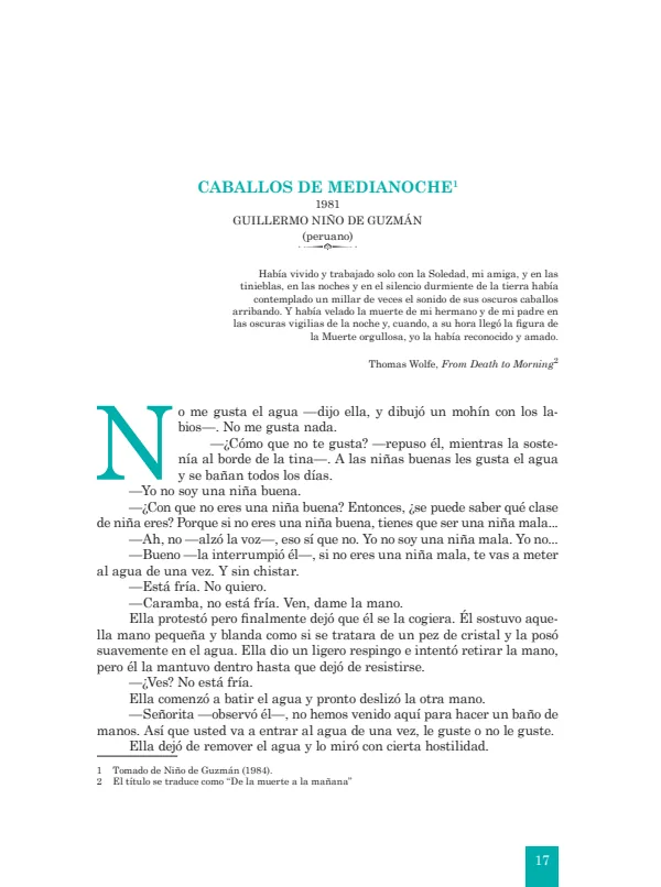 Caballos de medianoche: 1981. Guillermo Niño de Guzmán - 5.° grado de Secundaria (MINEDU) PDF 1 Portada de Caballos de medianoche: 1981. Guillermo Niño de Guzmán - 5.° grado de Secundaria - MINEDU
