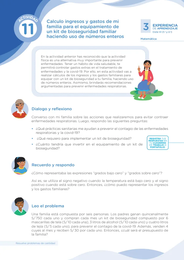 Calculo ingresos y gastos de mi familia para el equipamiento de un kit - Secundaria (MINEDU) PDF 1 Portada de Calculo ingresos y gastos de mi familia para el equipamiento de un kit - Secundaria - MINEDU