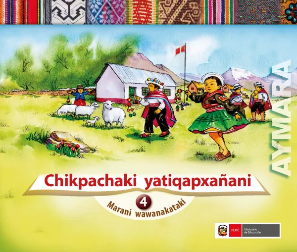 Chikpachaki yatiqapxañani 4 años = Cuaderno de trabajo y folder de Inicial 4 años - Aimara (MINEDU) PDF 1 Portada de Chikpachaki yatiqapxañani 4 años = Cuaderno de trabajo y folder de Inicial 4 años - MINEDU