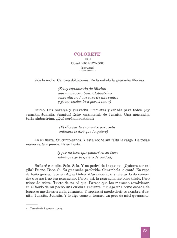 Colorete: 1961. Oswaldo Reynoso - 4.° grado de Secundaria (MINEDU) PDF 1 Portada de Colorete: 1961. Oswaldo Reynoso - 4.° grado de Secundaria - MINEDU