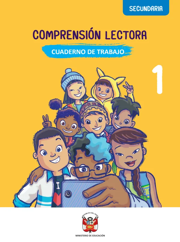 Comprensión Lectora 1: Cuaderno de trabajo - 1.° grado de Secundaria (MINEDU) PDF 1 Portada de Comprensión Lectora 1: Cuaderno de trabajo - 1.° grado de Secundaria - MINEDU