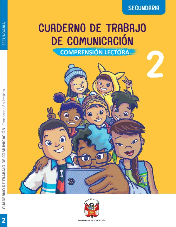 Comprensión Lectora 2: Cuaderno de trabajo de Comunicación - 2.° grado de Secundaria (MINEDU) PDF 1 Portada de Comprensión Lectora 2: Cuaderno de trabajo de Comunicación - 2.° grado de Secundaria - MINEDU