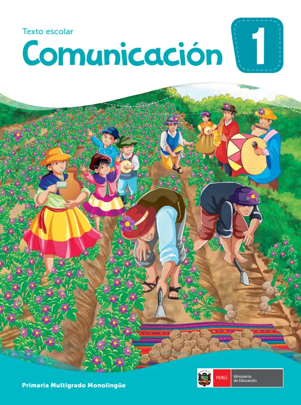 Comunicación 1: texto escolar - primaria multigrado monolingüe (MINEDU) PDF 1 Portada de Comunicación 1: texto escolar - primaria multigrado monolingüe - MINEDU