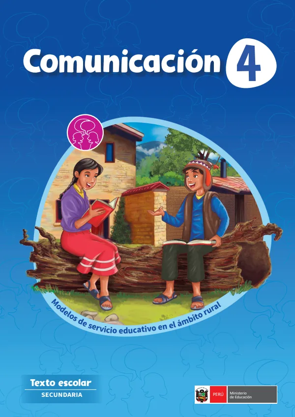 Comunicación 4: Texto escolar - Secundaria. Modelos de servicio educativo en el ámbito rural (MINEDU) PDF 1 Portada de Comunicación 4: Texto escolar - Secundaria. Modelos de servicio educativo en el ámbito - MINEDU