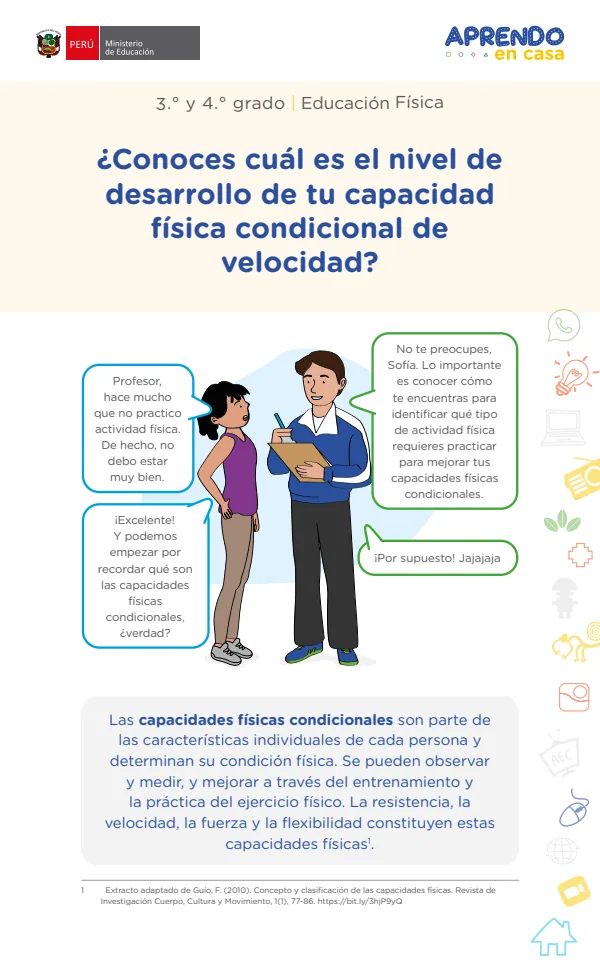 ¿Conoces cuál es el nivel de desarrollo de tu capacidad física condicional de velocidad? (MINEDU) PDF 1 Portada de ¿Conoces cuál es el nivel de desarrollo de tu capacidad física condicional - Secundaria - MINEDU
