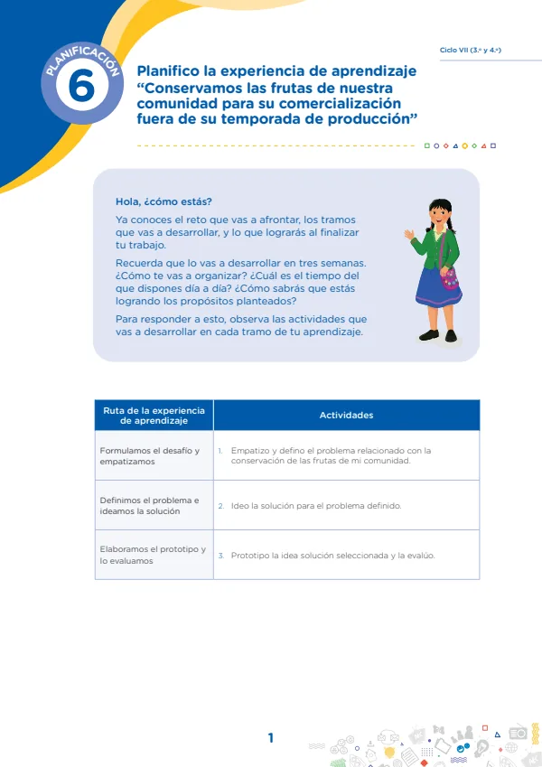 Conservamos las frutas de nuestra comunidad para su comercialización fuera de su temporada de producción (MINEDU) PDF 1 Portada de Conservamos las frutas de nuestra comunidad para su comercialización fuera de su - Secundaria - MINEDU