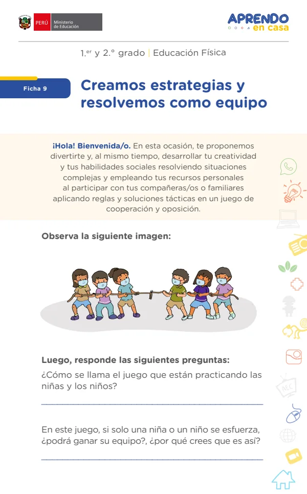 Creamos estrategias y resolvemos como equipo - Primaria (MINEDU) PDF 1 Portada de Creamos estrategias y resolvemos como equipo - Primaria - MINEDU