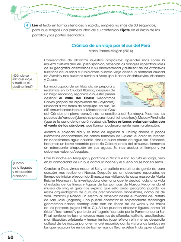 Crónica de un viaje por el sur del Perú: 2014 . Mario Ramos Melgar - 6.° grado de Primaria (MINEDU) PDF 1 Portada de Crónica de un viaje por el sur del Perú: 2014 . Mario Ramos Melgar - 6.° grado - MINEDU