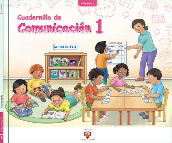Cuadernillo de Comunicación 1. grado de Primaria (MINEDU) PDF 1 Portada de Cuadernillo de Comunicación 1. grado de Primaria - MINEDU