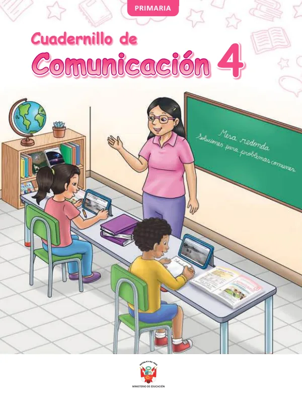Cuadernillo de Comunicación 4. Cuarto grado de Primaria · 2024 (MINEDU) PDF 1 Portada de Cuadernillo de Comunicación 4. Cuarto grado de Primaria · 2024 - MINEDU