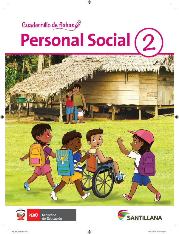 Cuadernillo de fichas Personal Social 2 - 2.° grado de Primaria (MINEDU) PDF 1 Portada de Cuadernillo de fichas Personal Social 2 - 2.° grado de Primaria - MINEDU