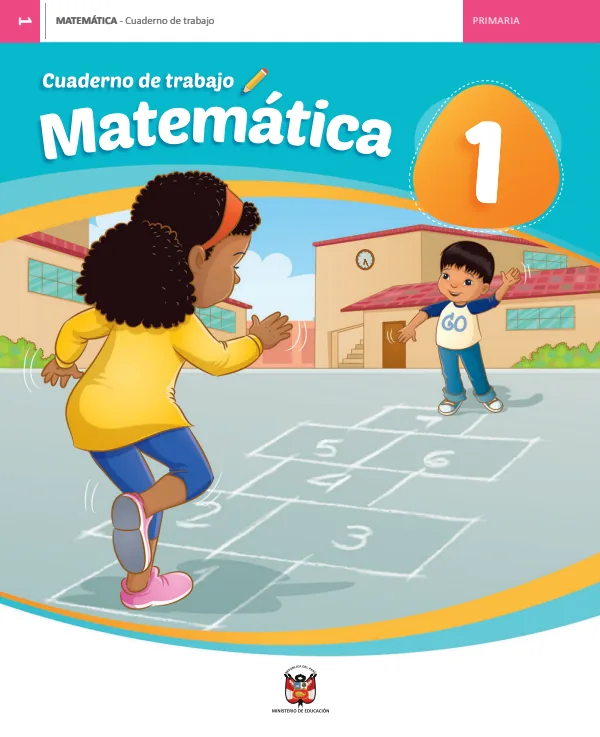 Cuaderno de trabajo Matemática 1 - 1.° grado de Primaria (MINEDU) PDF 1 Portada de Cuaderno de trabajo Matemática 1 - 1.° grado de Primaria - MINEDU