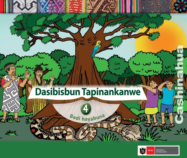 Dasibisbun tapinankanwe 4 años = Cuaderno de trabajo y folder de Inicial 4 años - Cashinahua (MINEDU) PDF 1 Portada de Dasibisbun tapinankanwe 4 años = Cuaderno de trabajo y folder de Inicial 4 años - MINEDU