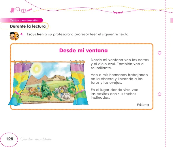 Desde mi ventana - 1.° grado de Primaria (MINEDU) PDF 1 Portada de Desde mi ventana - 1.° grado de Primaria - MINEDU