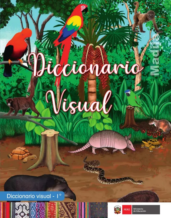 Diccionario visual - 1. grado de primaria - Madija (MINEDU) PDF 1 Portada de Diccionario visual - 1. grado de primaria - Madija - MINEDU