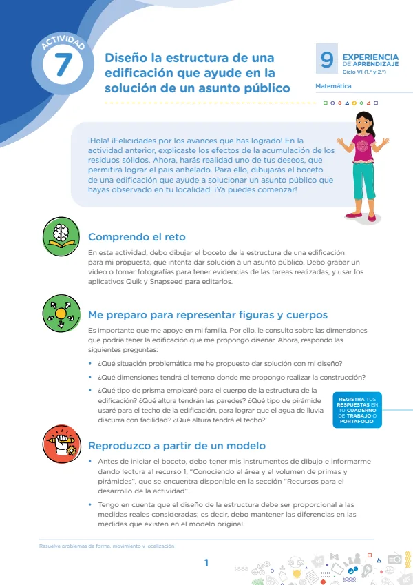 Diseño la estructura de una edificación que ayude en la solución de un asunto público (MINEDU) PDF 1 Portada de Diseño la estructura de una edificación que ayude en la solución de un asunto público - Secundaria - MINEDU