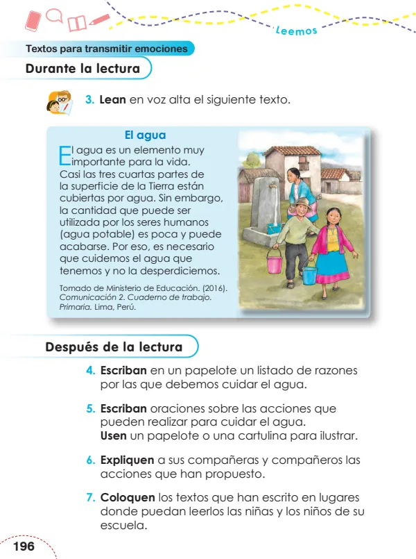 El agua - 2.° grado de Primaria (MINEDU) PDF 1 Portada de El agua - 2.° grado de Primaria - MINEDU