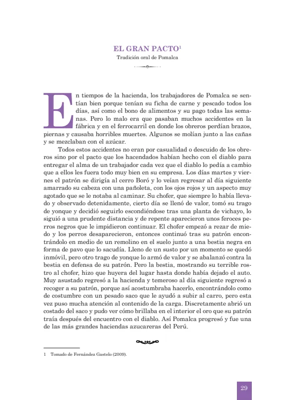 El gran pacto. Tradición oral de Pomalca - 1.° grado de Secundaria (MINEDU) PDF 1 Portada de El gran pacto. Tradición oral de Pomalca - 1.° grado de Secundaria - MINEDU