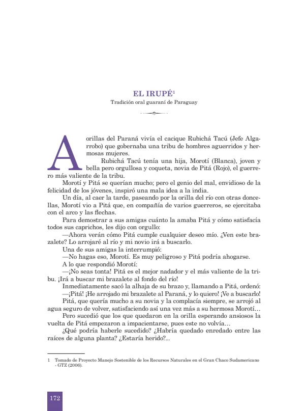 El irupé. Tradicion oral guaraní de Paraguay - 4.° grado de Secundaria (MINEDU) PDF 1 Portada de El irupé. Tradicion oral guaraní de Paraguay - 4.° grado de Secundaria - MINEDU