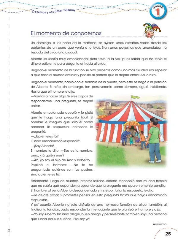 El momento de conocernos - 5.° grado de Primaria (MINEDU) PDF 1 Portada de El momento de conocernos - 5.° grado de Primaria - MINEDU