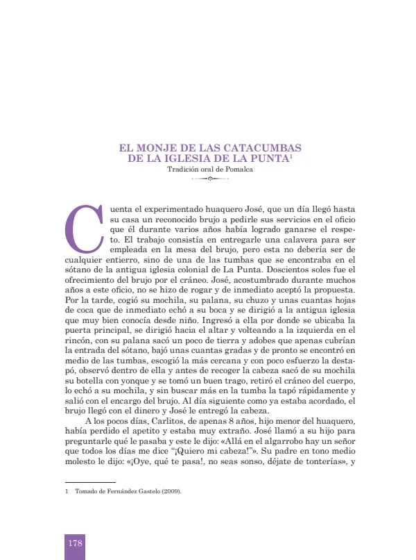 El monje de las catacumbas de la iglesia de la punta: Tradición oral de Pomalca - 5.° grado de Secundaria (MINEDU) PDF 1 Portada de El monje de las catacumbas de la iglesia de la punta: Tradición oral de Pomalca - 5.° - 5.º grado de Secundaria - MINEDU