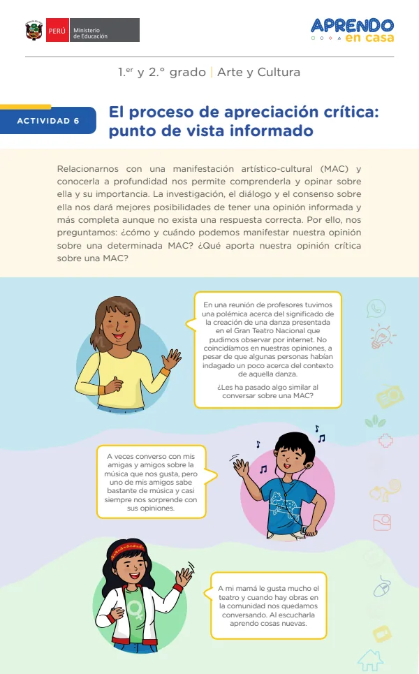 El proceso de apreciación crítica: punto de vista informado - Secundaria (MINEDU) PDF 1 Portada de El proceso de apreciación crítica: punto de vista informado - Secundaria - MINEDU