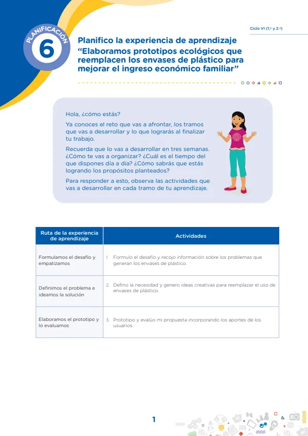 Elaboramos prototipos ecológicos que reemplacen los envases de plástico para mejorar el ingreso económico familiar (MINEDU) PDF 1 Portada de Elaboramos prototipos ecológicos que reemplacen los envases de plástico para mejorar - Secundaria - MINEDU