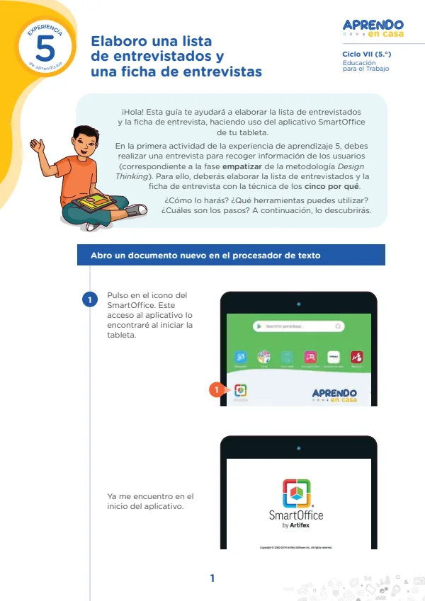Elaboro una lista de entrevistados y una ficha de entrevistas - 5.° grado de Secundaria (MINEDU) PDF 1 Portada de Elaboro una lista de entrevistados y una ficha de entrevistas - 5.° grado de Secundaria - MINEDU
