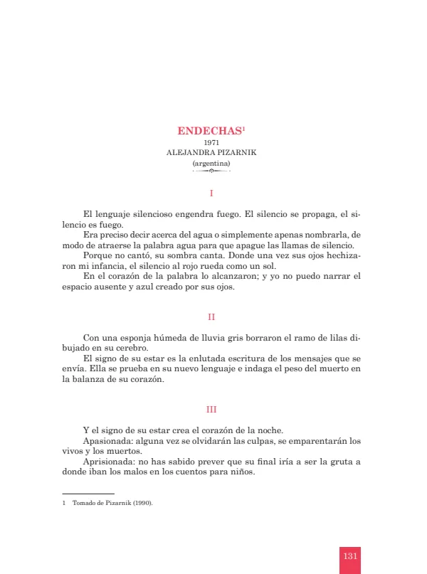 Endechas: 1971. Alejandra Pizarnik - 4.° grado de Secundaria (MINEDU) PDF 1 Portada de Endechas: 1971. Alejandra Pizarnik - 4.° grado de Secundaria - MINEDU