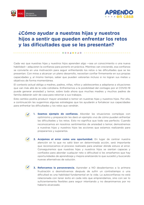 Enfrentar los retos - Secundaria (MINEDU) PDF 1 Portada de Enfrentar los retos - Secundaria - MINEDU