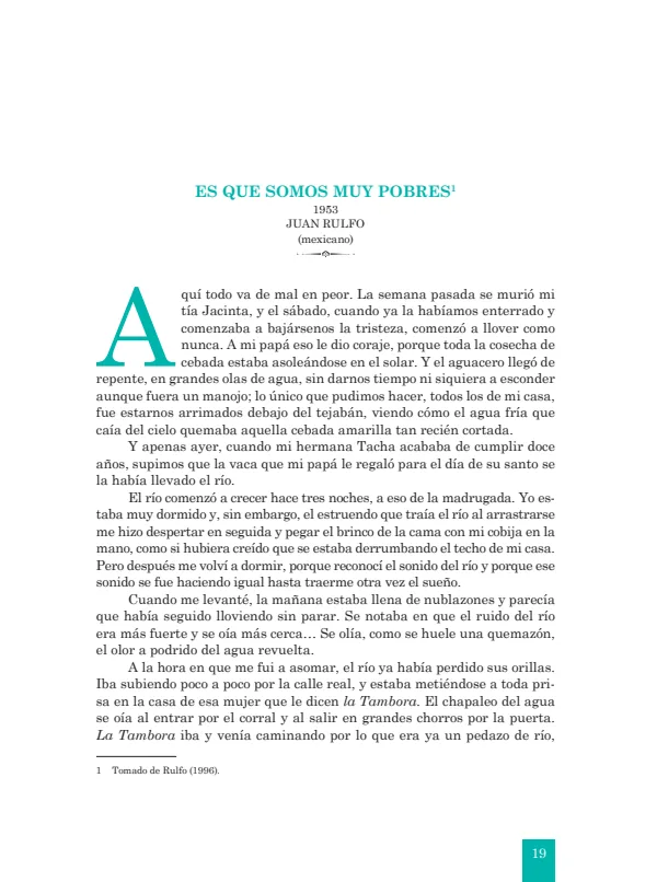 Es que somos muy pobres: 1953. Juan Rulfo - 2.° grado de Secundaria (MINEDU) PDF 1 Portada de Es que somos muy pobres: 1953. Juan Rulfo - 2.° grado de Secundaria - MINEDU