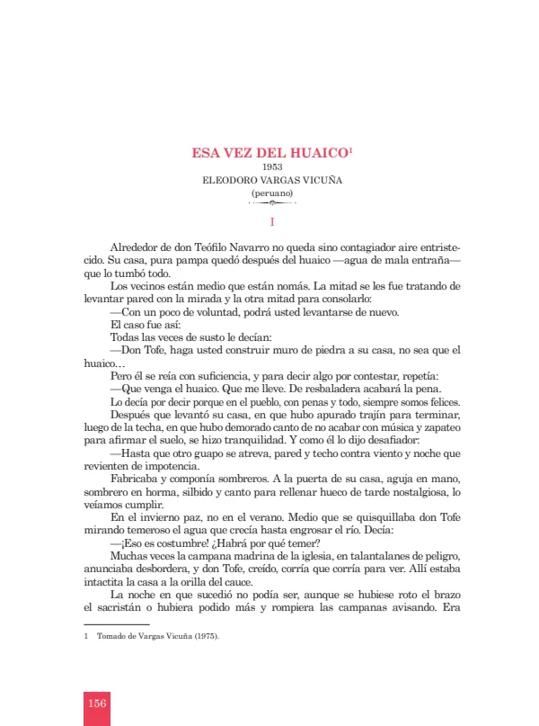 Esa vez del huaico: 1953. Eleodoro Vargas Vicuña - 4.° grado de Secundaria (MINEDU) PDF 1 Portada de Esa vez del huaico: 1953. Eleodoro Vargas Vicuña - 4.° grado de Secundaria - MINEDU