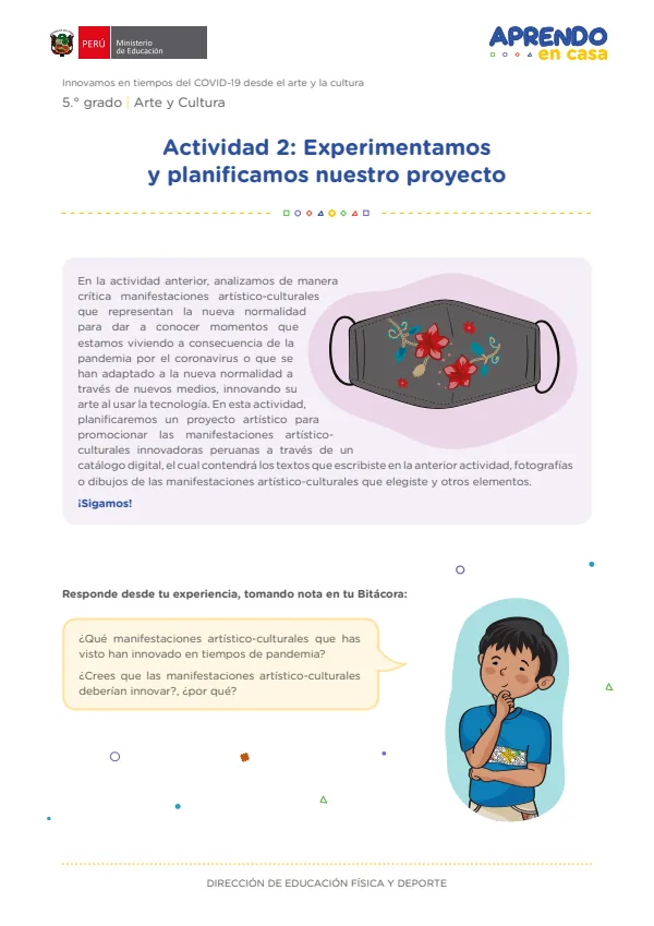 Experimentamos y planificamos nuestro proyecto - 5.° grado de Secundaria (MINEDU) PDF 1 Portada de Experimentamos y planificamos nuestro proyecto - 5.° grado de Secundaria - MINEDU