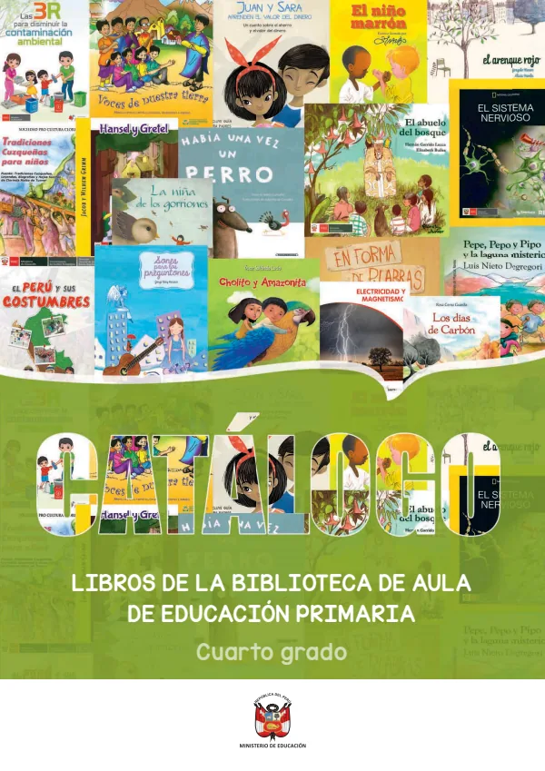 Fichas con orientaciones para el uso de los libros de la biblioteca de aula 4. grado (MINEDU) PDF 1 Portada de Fichas con orientaciones para el uso de los libros de la biblioteca de aula 4. grado - MINEDU